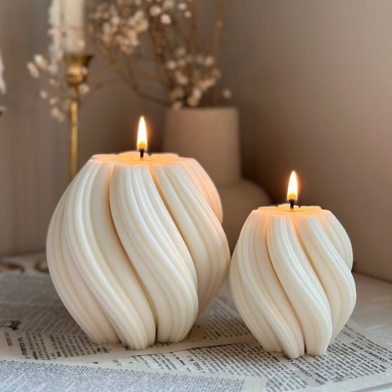 Ripple 香氛蠟燭 米 (大):圖片 2