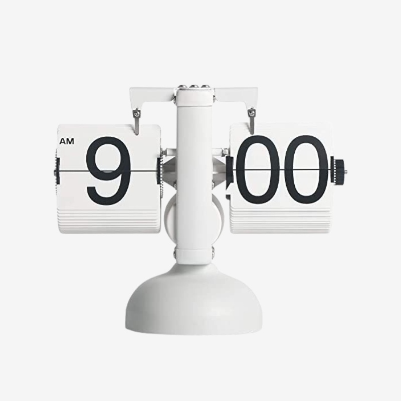 Flip clock white