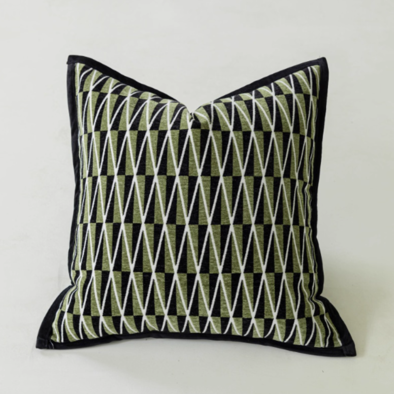 Green_Geo_square pillow