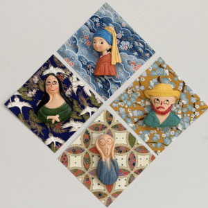 迷你藝術磁貼4入