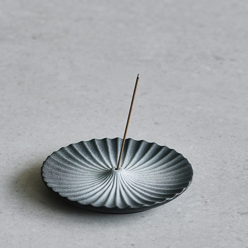 息香浮嶺香盤_Fuji Ripple Ceramic Incense Plate