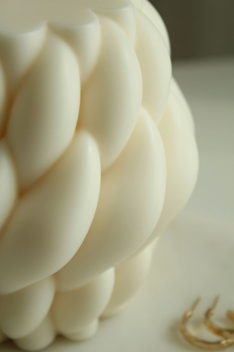 雨點香氛蠟燭 米 (大)