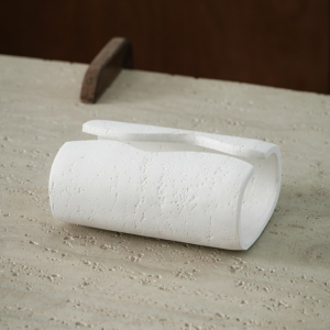 Wabi-Sabi Travertine Style Tissue Holder