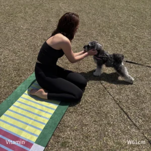 8ed Vitamin 幾何條紋瑜伽墊 室內伸展情境 61cm