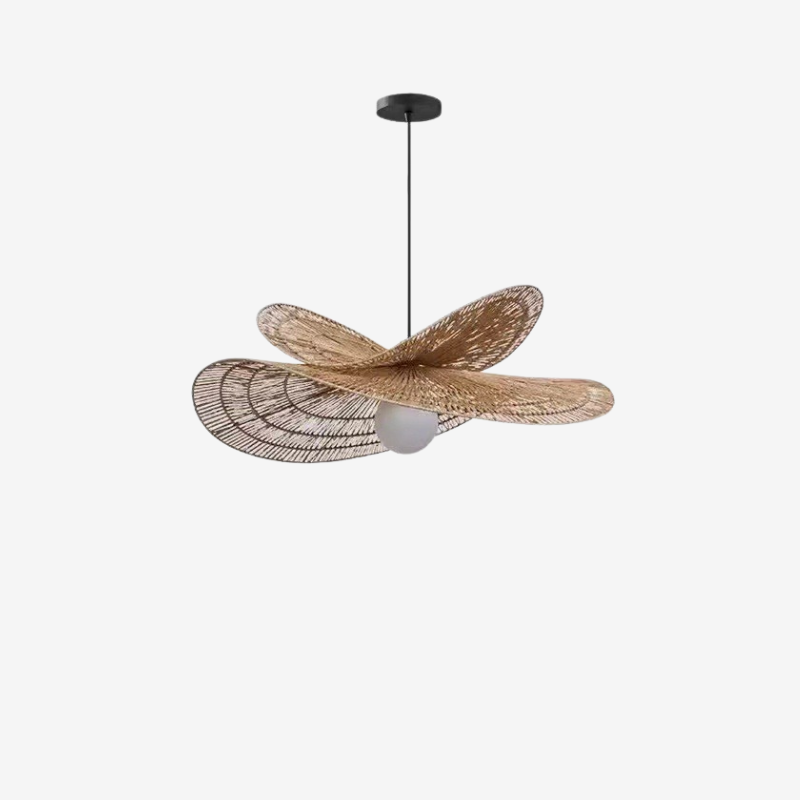 Lotus Weave 荷影藤編吊燈 60cm:圖片 5