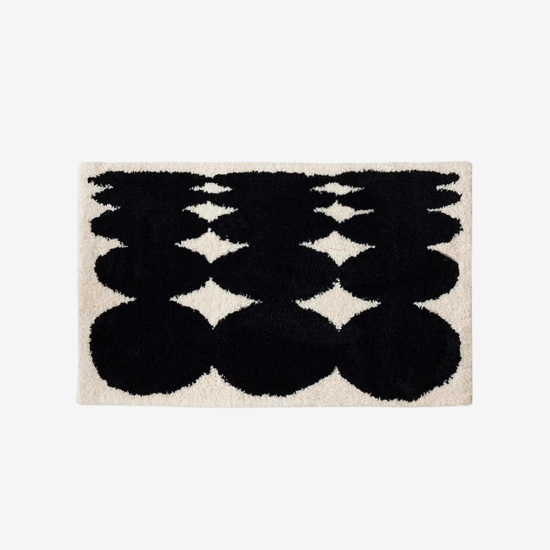 黑白幾何浴室墊(40x60cm):圖片 5