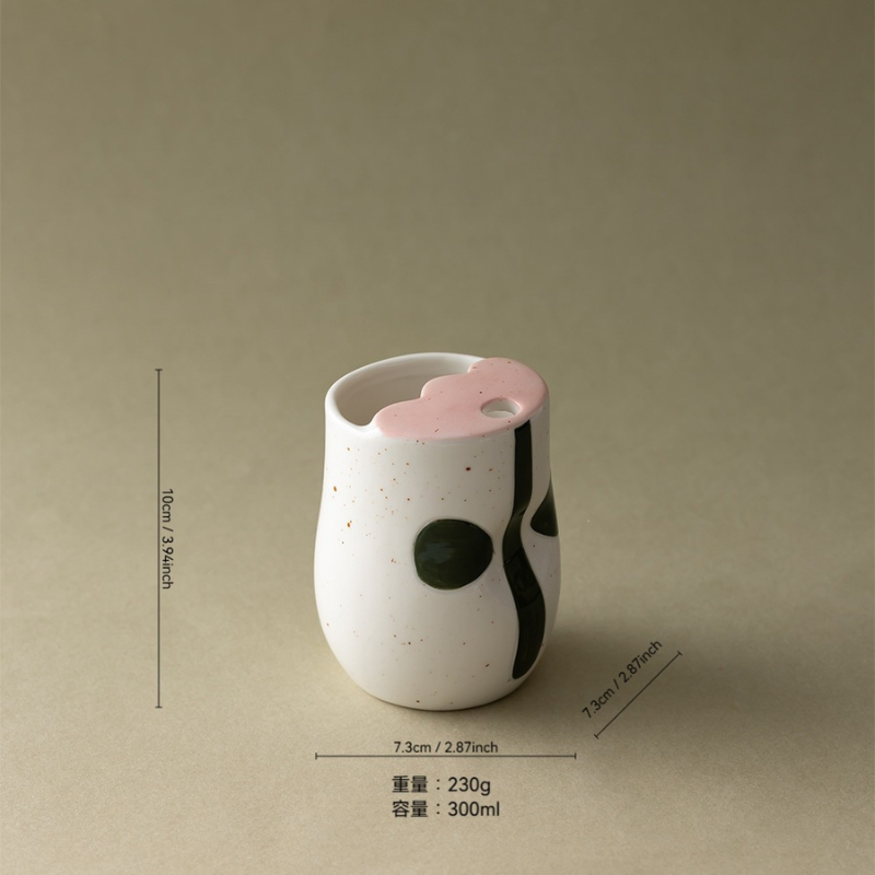 鬱金香款 陶瓷吸管杯